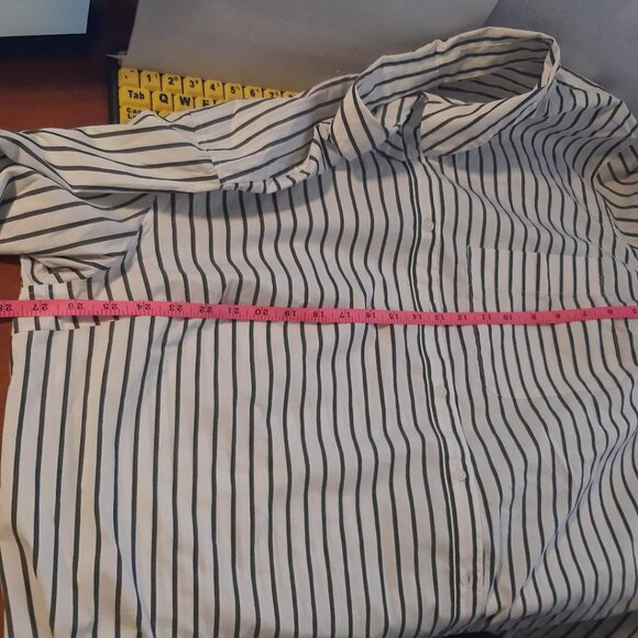 NEW With Tag ! A New Day Stripe Shirt Brown/White Size 3XL - Picture 4 of 10